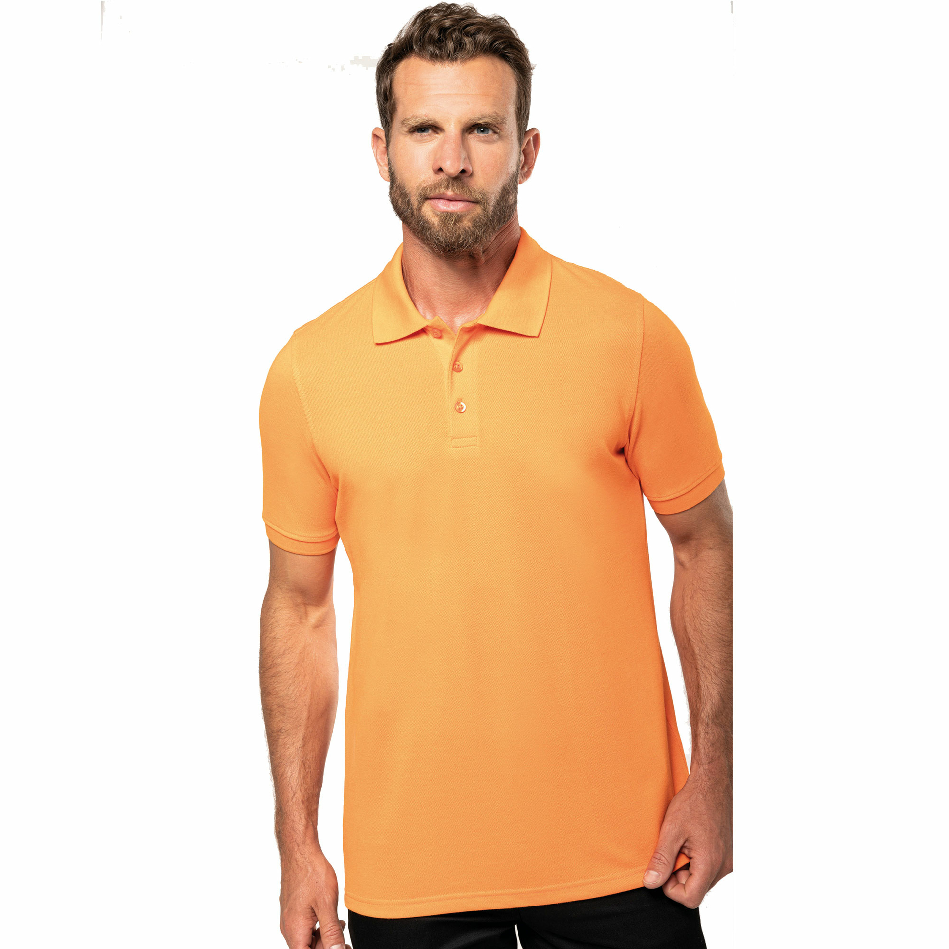 Oranje polo s bedrukken Kleine oplage en goedkoop